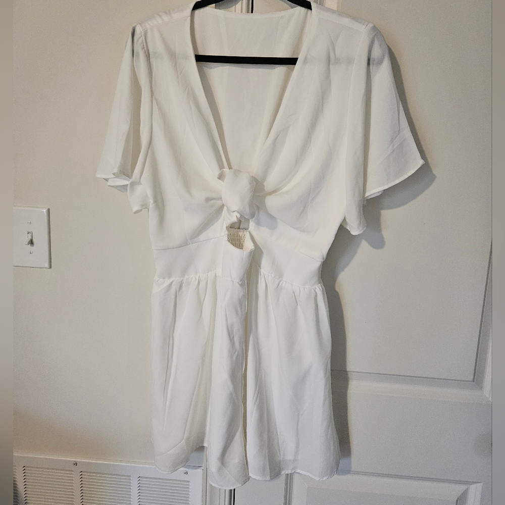 Amazon White Romper NWOT XL
